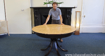 table expanding dining circular
