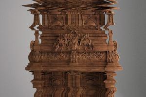 Hand-carved Wooden Glitch-Furniture