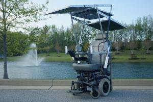 Solar-powered wheelchair