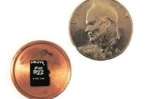 Spy Coin Micro SD Card Holder