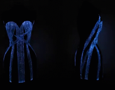 Fiber Optic Corset Dress Illuminates with Music