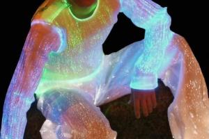 Luminous Fiber Optics Fabric Pants