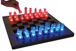 LED Glow Chess Set w/ Translucent Pieces
