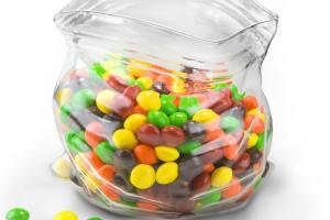 Unzipped-Bag-Shaped Glass Bowl