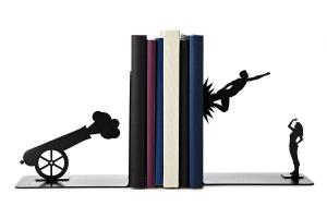 Cute: Shot from a Cannon Bookends