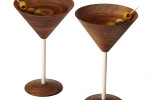 Wooden Martini Glasses