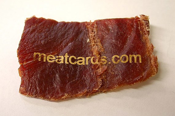 Meat Cards: Business Cards Made of Meat