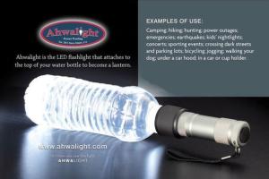 AhwaLight Water Bottle Flashlight / Lantern for Power Outages