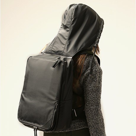 hooded backpack