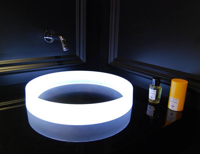 Luminist Vessel Sink with LED Lighting