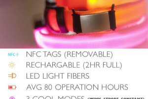 PetAura: NFC Pet Collar with LED