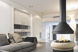ZEUS CENTRAL Fireplace: Nature + Steel Design