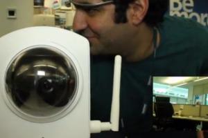 Google GLASS Controlling Security Camera