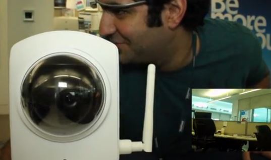 Google GLASS Controlling Security Camera