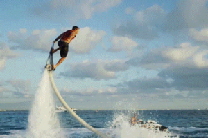 Flying with a Hoverboard