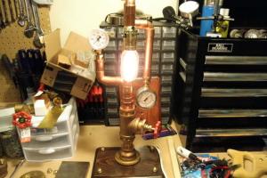 DIY: Brass Industrial Lamp