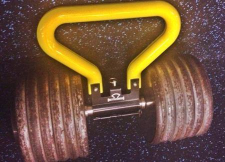Diy kettlebell hotsell from dumbbell