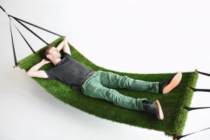 Field Hammock Is Made Of Grass-Like Material
