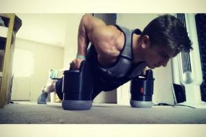Rokbell: Pushup Stand + Kettlebell + Dip Bar + Log Weight