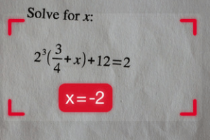 PhotoMath Smartphone Camera Calculator