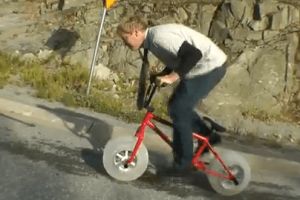 Ice Bike Has Wheels Made Of Ice