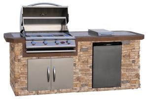 Cal Flame BBQ Island with Gas Grill: Outdoor Kitchen