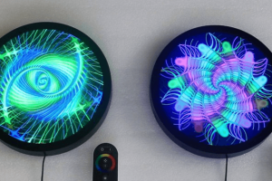 Visual Spectrum Fractal Lamp In Action