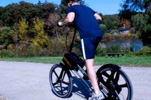 StrideRide Hybrid Elliptical Stepper Bike for Outdoors