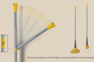 Swivel Mop Lets You Fill Buckets Through Its Handle