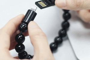 Bead Bracelet Lightning Cable: Sync/Charge