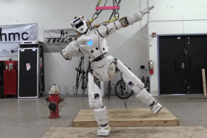 Valkyrie Robot Doing One Legged Balance Routine