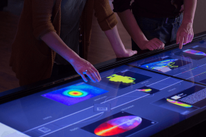 Ideum 8K 100″ Pano Multitouch Table In Action