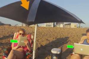 PowerShade: Solar Powered Beach Umbrella
