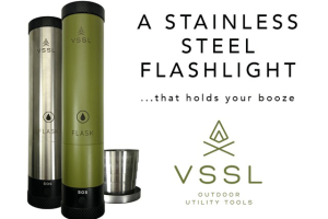 VSSL Flask Light: Stainless Steel Flask + Flashlight