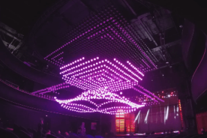 Kinetic Chandelier Changes Shape & Color