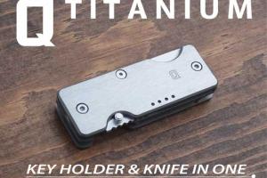 Titanium Mini Q: Key Organizer + Knife