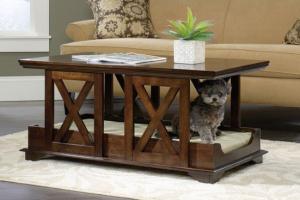 Sauder Coffee Table + Pet Bed