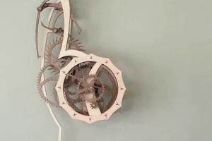 Tranquility Wooden Gear Clock w/ Grasshopper Escapement