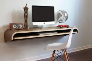 Minimal Wall Desk: Laptop / Computer Station