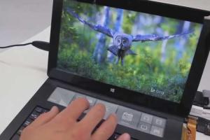 DisplayCover: Tablet Keyboard w/ Multitouch E-ink 2nd Display