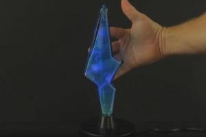 Lighting Bolt Lamp Reacts To Your Touch