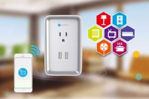 Smartlet: Smart Outlet w/ WiFi, Fast USB, LED Light