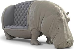 Handcrafted Hippopotamus Sofa