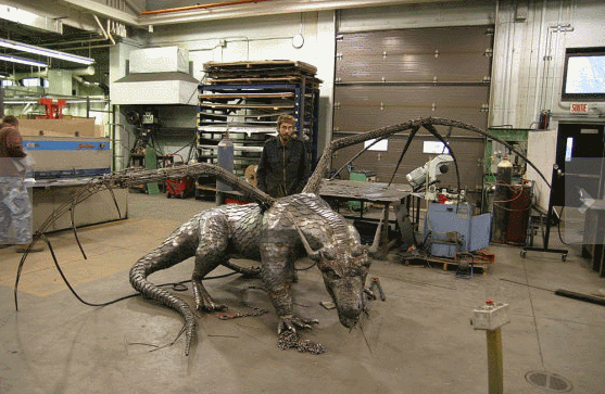steel metal dragon