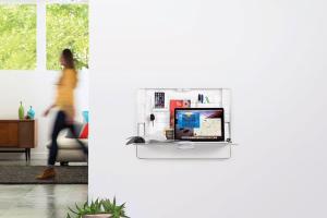 Workspace Hub27: Wall-mounted Organizer + Standing Desk