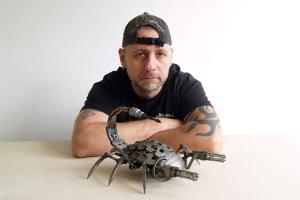 Ready To Protect Armed Scorpion Sculpture