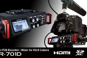 Tascam DR-701D 6-Track DSLR Audio Recorder w/ HDMI