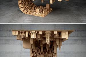Wave City Coffee Table Inspired by Inception