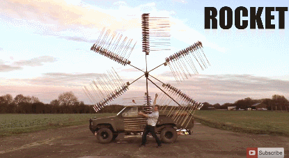 giant rocket powered firework wheel