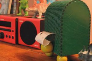 Turtle Mail: Wooden Mailbox Prints Digital Content for Kids [WiFi]